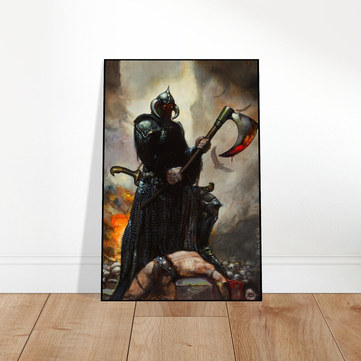 Death Dealer Poster – Epic Dark Fantasy Wall Art by Frank Frazetta Re-Print 2