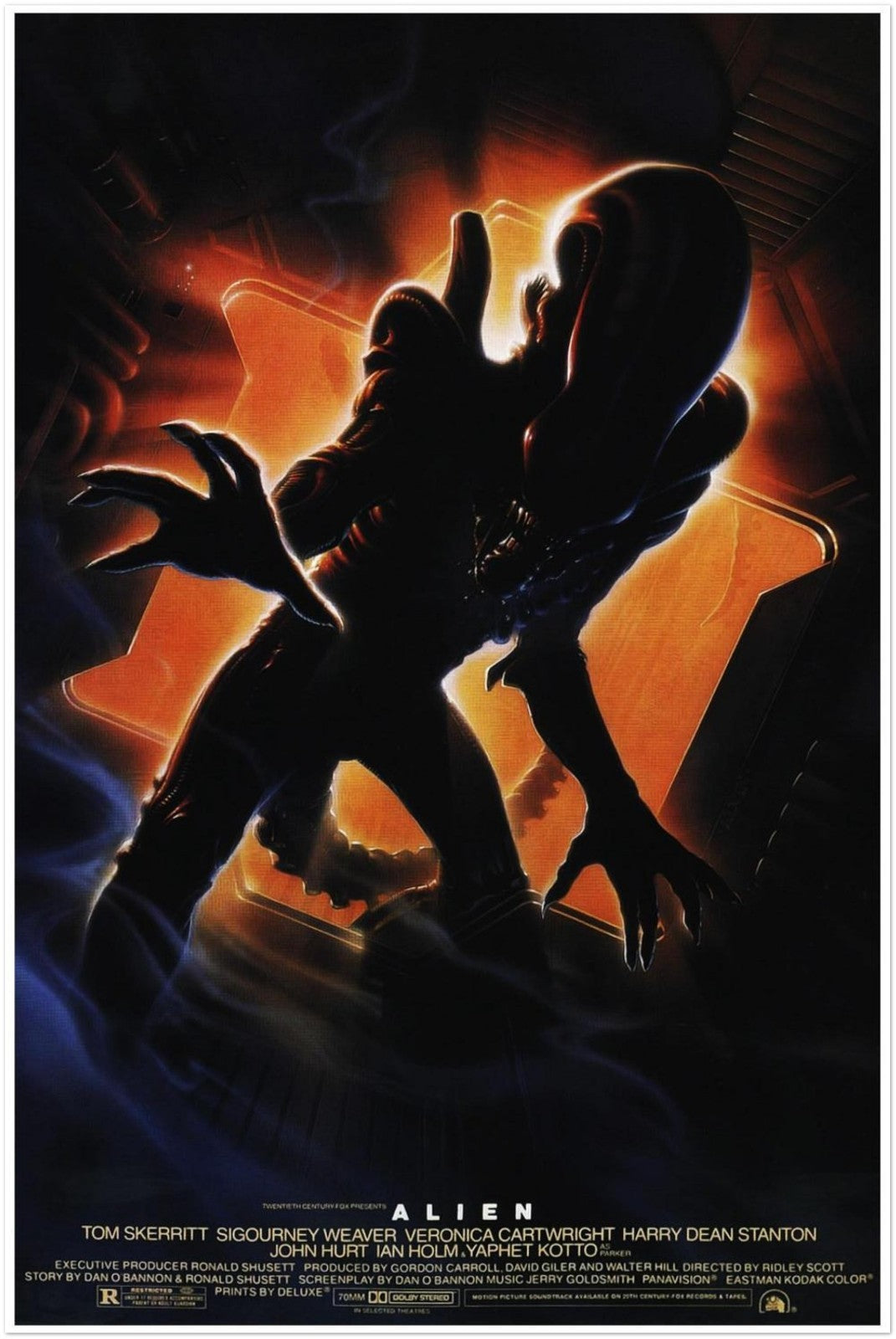 ALIEN MOVIE POST 10TH ANNIVERSARY EDITION SCI-FI HORROR XENOMORPH SILHOUETTE ART