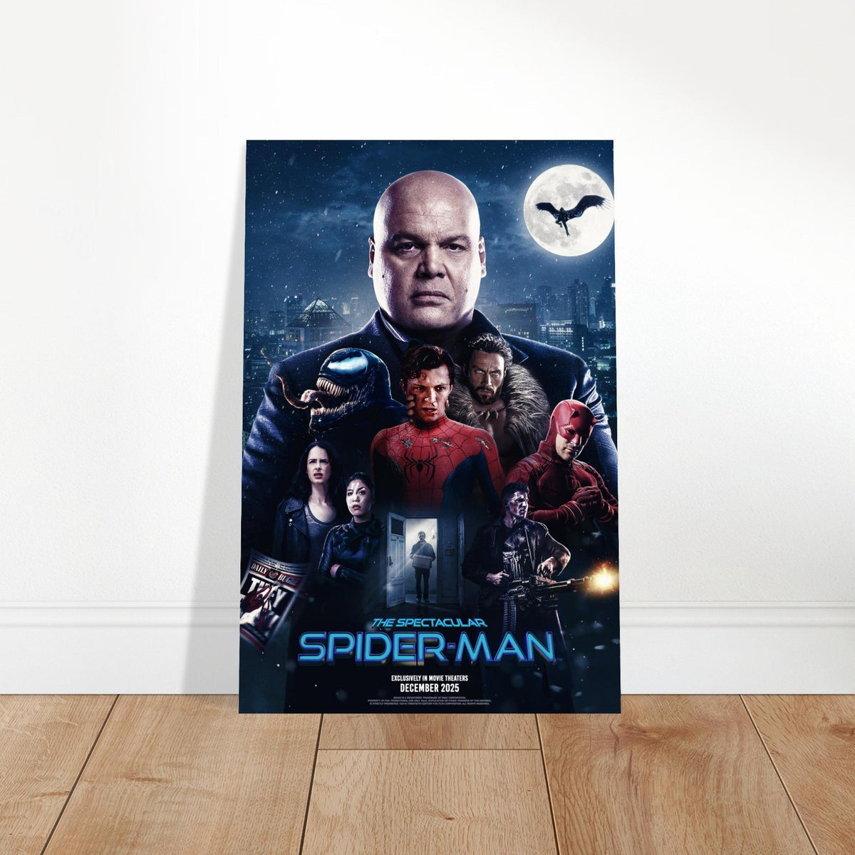 THE SPECTACULAR SPIDER-MAN 2025 MARVEL SUPERHERO ENSEMBLE FAN ART POSTER 2