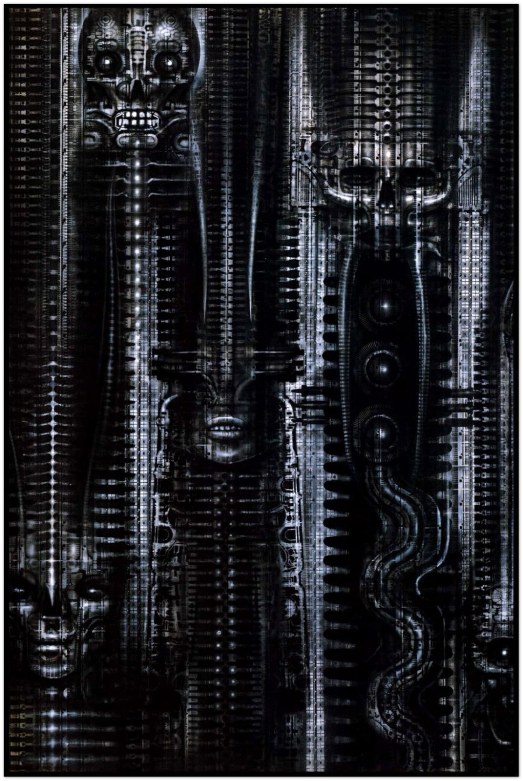 H.R. Giger Aluminum Poster – New York City XI (1980) Biomechanical Wall Art