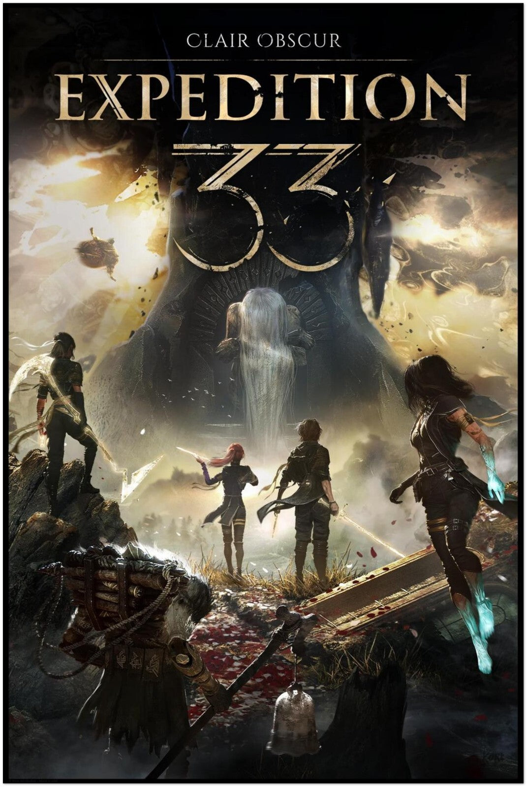 Clair Obscur Expedition 33 Poster – RPG Fantasy Game Deco Wall Art 2025
