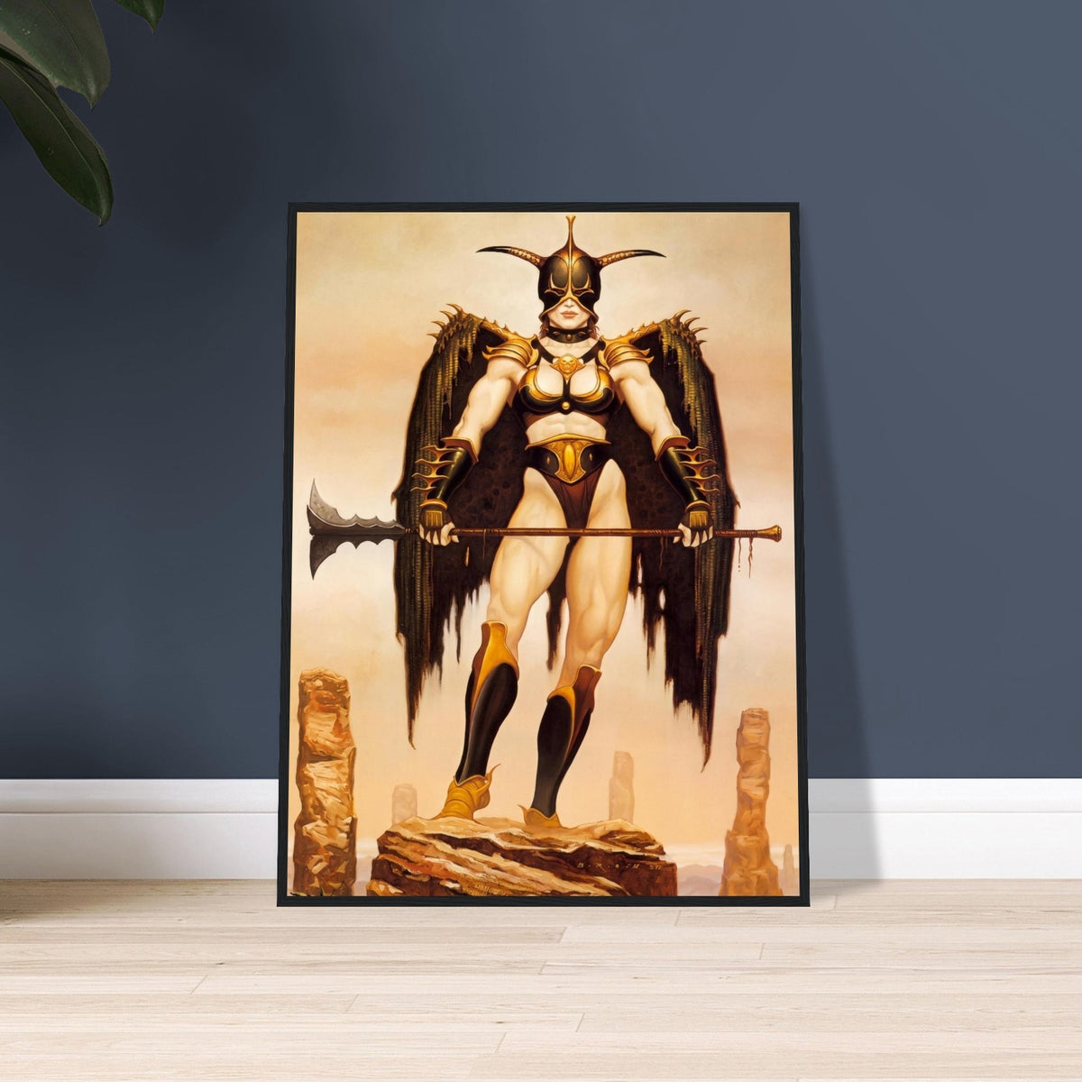 The Valkerie by Gerald Brom (1992) - Framed Poster 24in x 32in 2