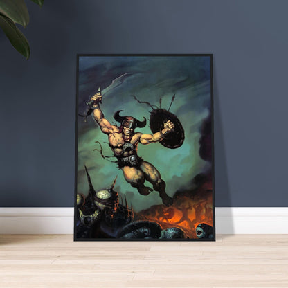 Into The Frey by Gerald Brom (1993) - Framed Poster 24in x 32in 2