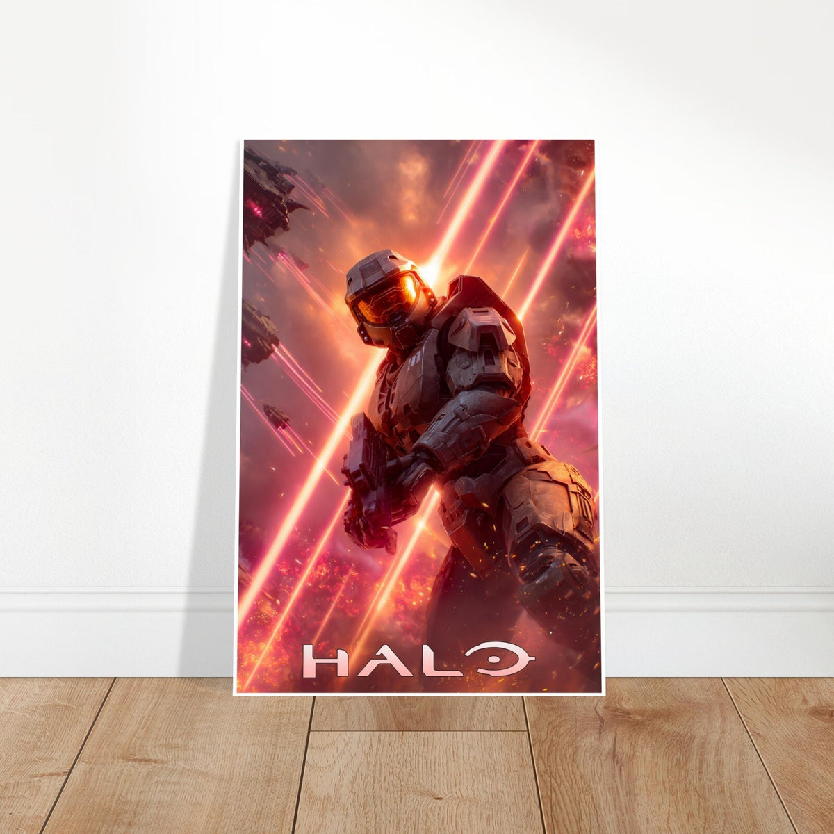 HALO POSTER MASTER CHIEF RED FURY BATTLE ART COMMEMORATIVE 2022 EVENT 2