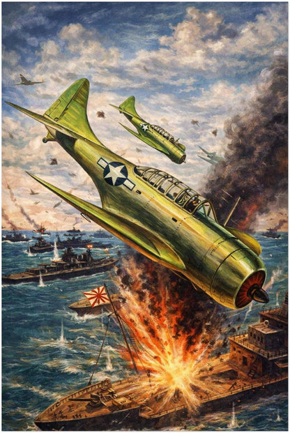 DARE DEVIL ACES POSTER WWII DOGFIGHT PULP ART EXPLOSIVE AERIAL BATTLE ACTION
