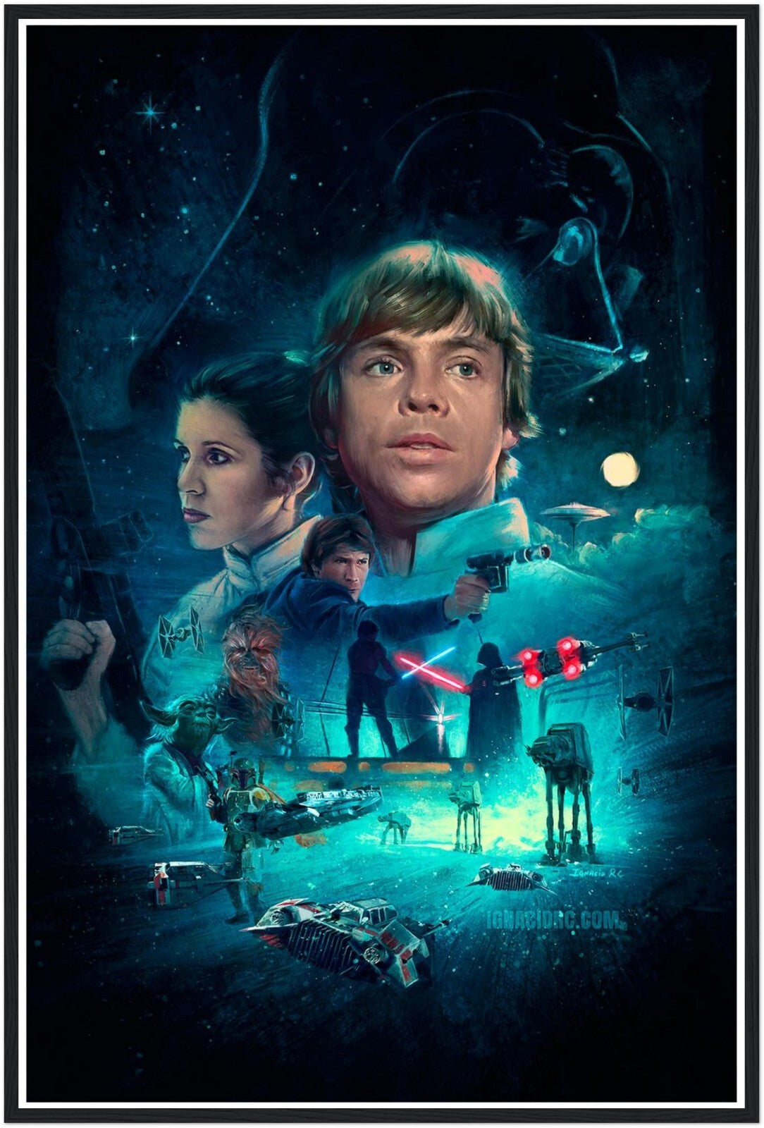 Star Wars Framed Poster, The Empire Strikes Back by Ignacio RC 2020, Sci-Fi
