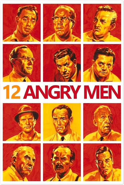12 Angry Men Classic Movie Poster, Sidney Lumet Courtroom Drama Wall Art