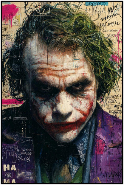 JOKER CHAOS MEMORIES GRAFFITI STREET ART BATMAN VILLAIN POSTER - MOVIES DECO