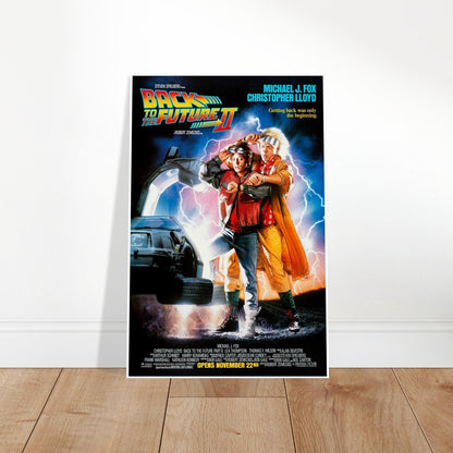 BACK TO THE FUTURE PART II MOVIE POSTER DELOREAN TIME TRAVEL POSTER 2