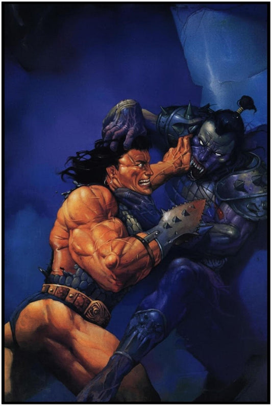 EARL NOREM CONAN THE SAVAGE #4 POSTER – BARBARIAN VS DEMON WARRIOR COVER ART
