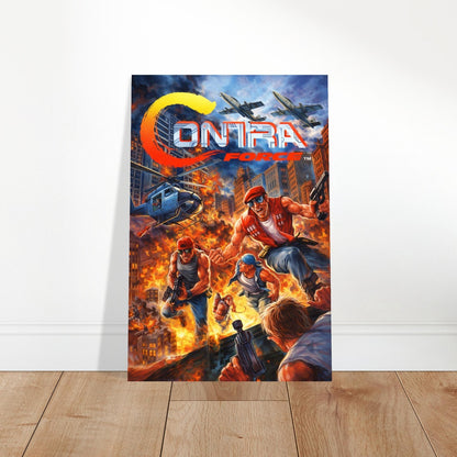 CONTRA FORCE POSTER NES GAME COVER ART EXPLOSIVE RETRO ACTION SHOOTER SCENE 2