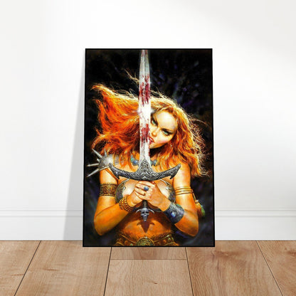 BLAS GALLEGO POSTER BLOOD SWORD BARBARIAN WOMAN WARRIOR FANTASY PINUP ART 2