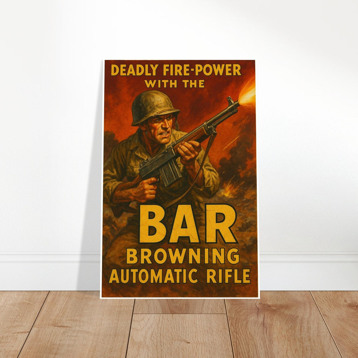 BAR BROWNING AUTOMATIC RIFLE POSTER - VINTAGE MILITARY - FREE SHIPPING 2