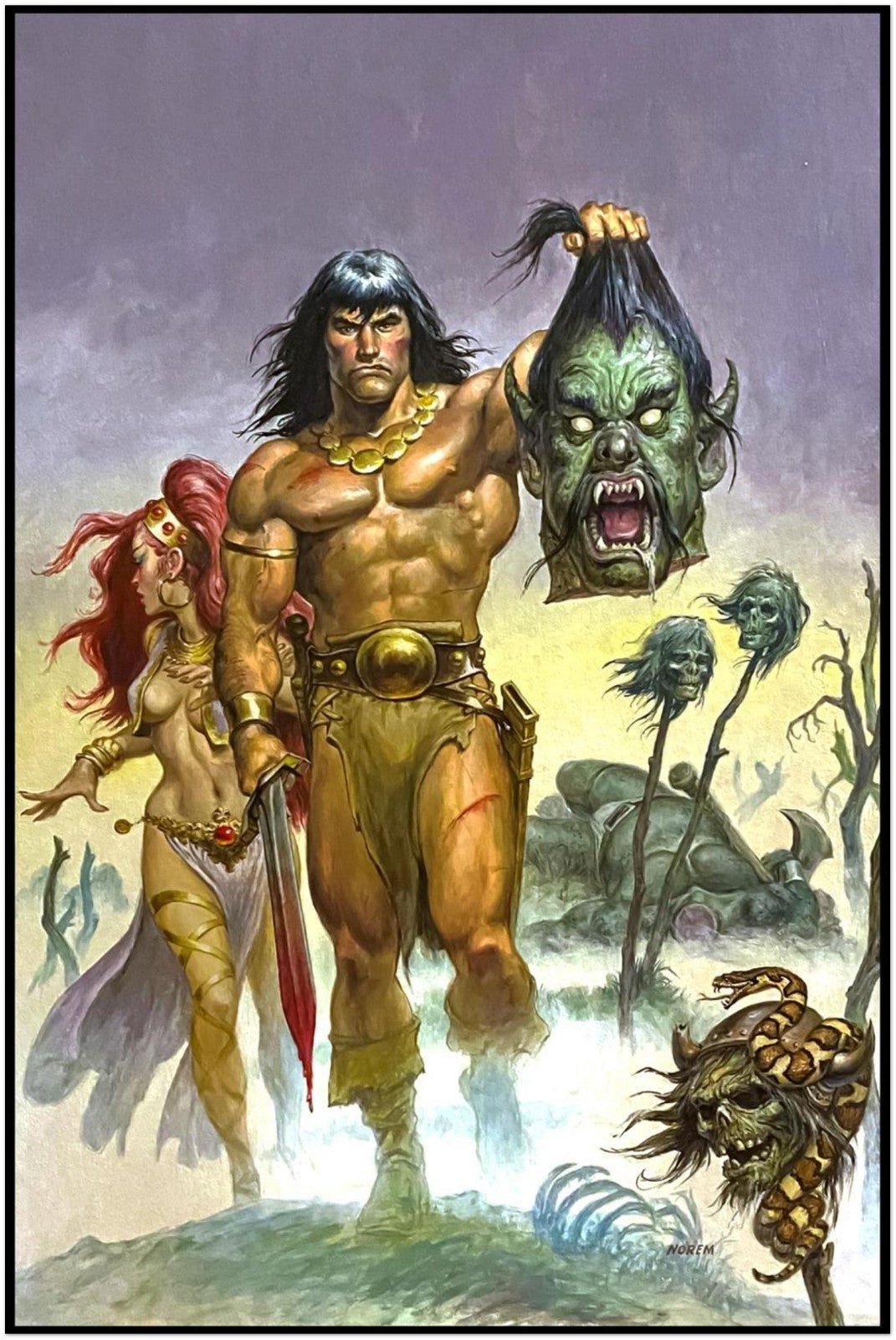 EARL NOREM THE SAVAGE SWORD OF CONAN #164 POSTER – CLASSIC DECAPITATION SCENE
