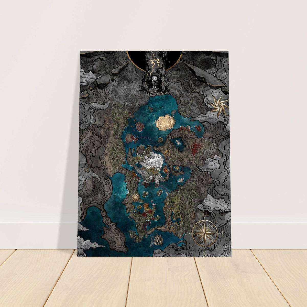 Clair Obscur Expedition 33 Poster – Fantasy Game Map Art Print 2