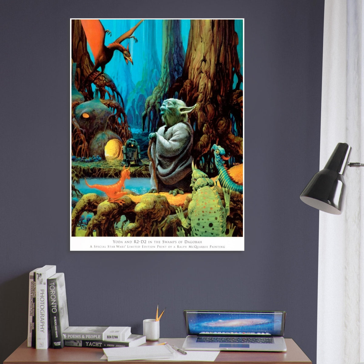 RALPH MCQUARRIE POSTER - YODA R2-D2 SWAMPS DAGOBAH STAR WARS ART 2