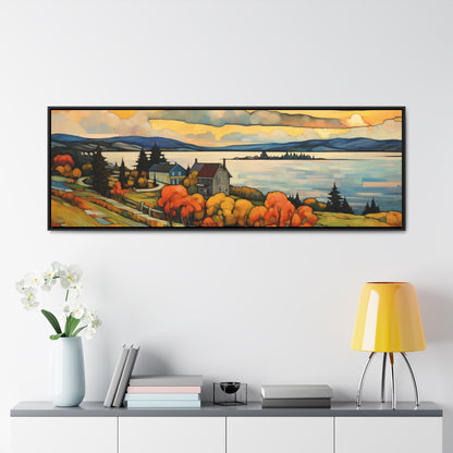 A.J. Casson Inspiration – "Golden Horizon" | Vibrant Canadian Landscape Canvas