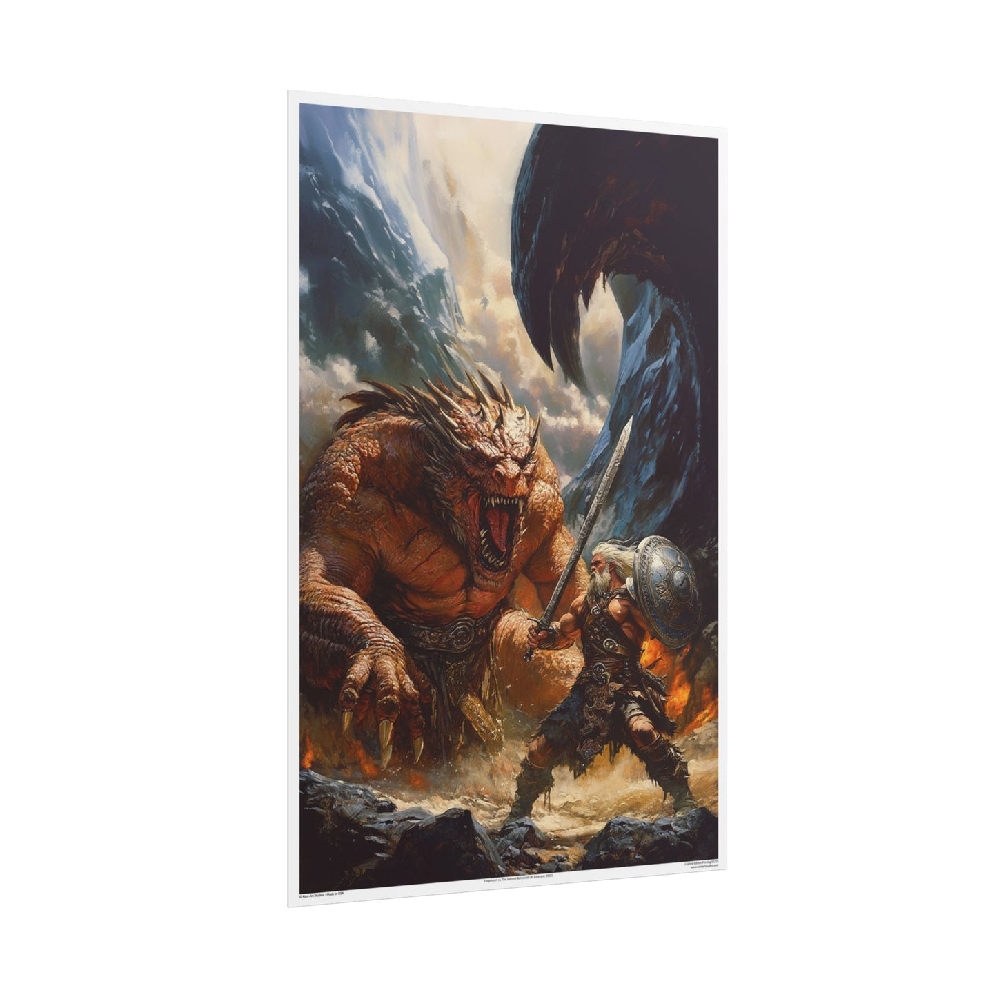 Forgesteel vs. The Infernal Behemoth - 24"x36"  Limited Edition Print XX/25