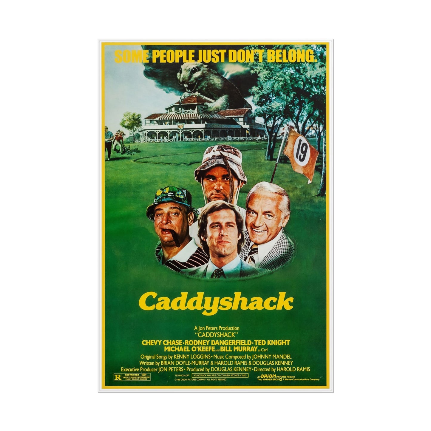 Caddyshack Poster Print of 1980 Classic Comedy Movie Artwork