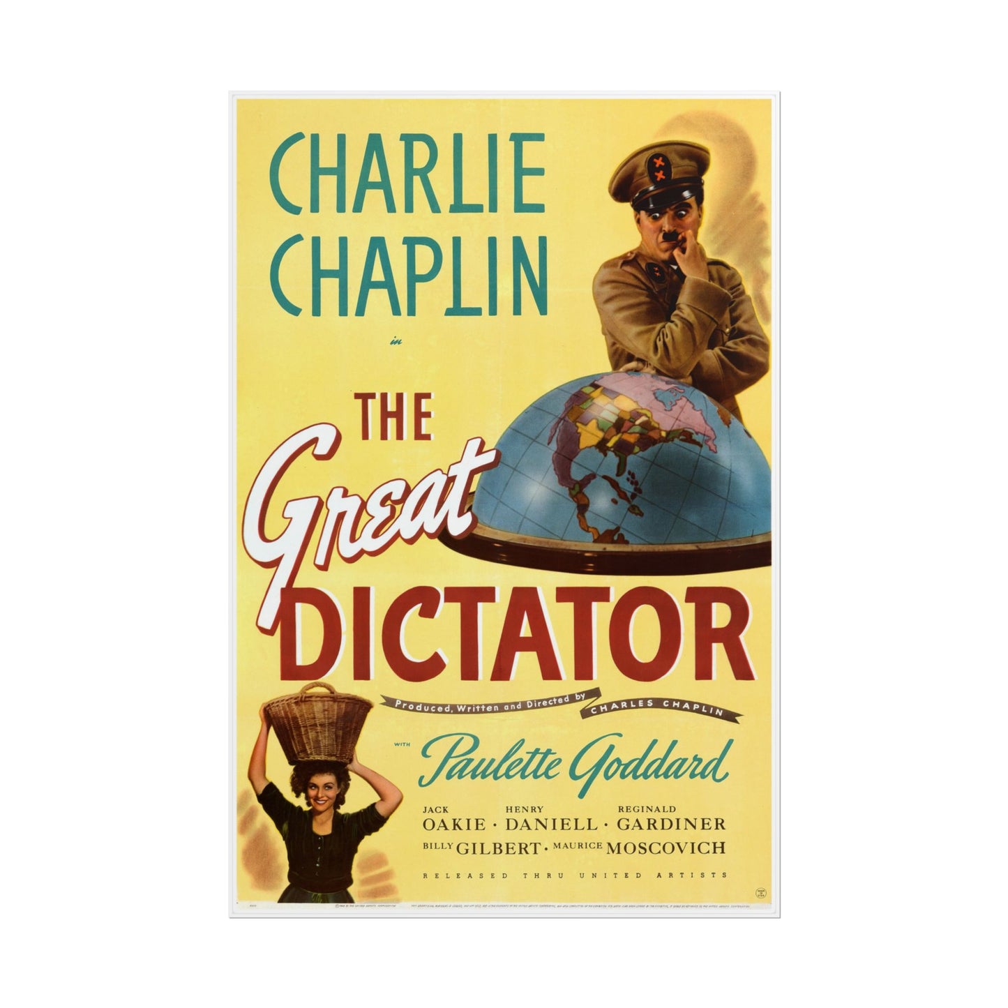 The Great Dictator Poster – United Artists (1940) | Charlie Chaplin Classic