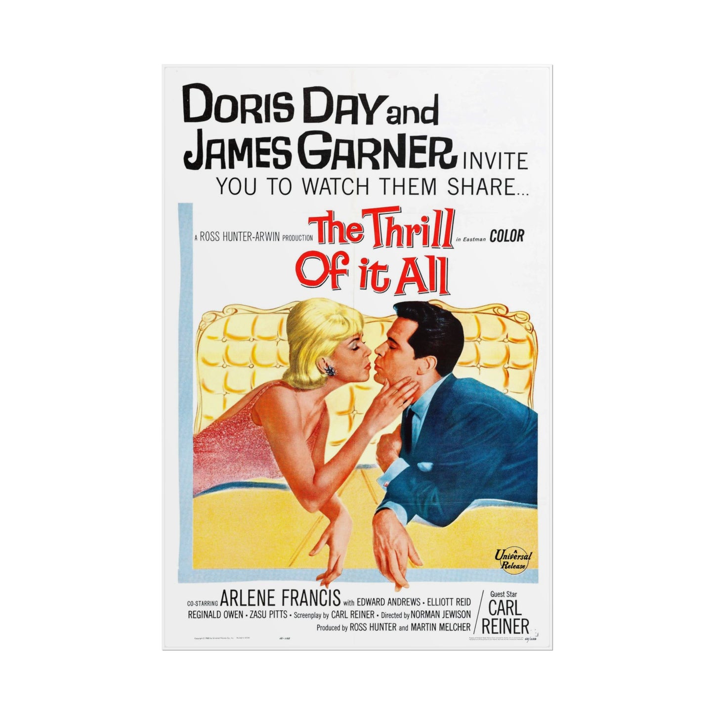 The Thrill of It All Poster – Universal (1963) | Doris Day & James Garner