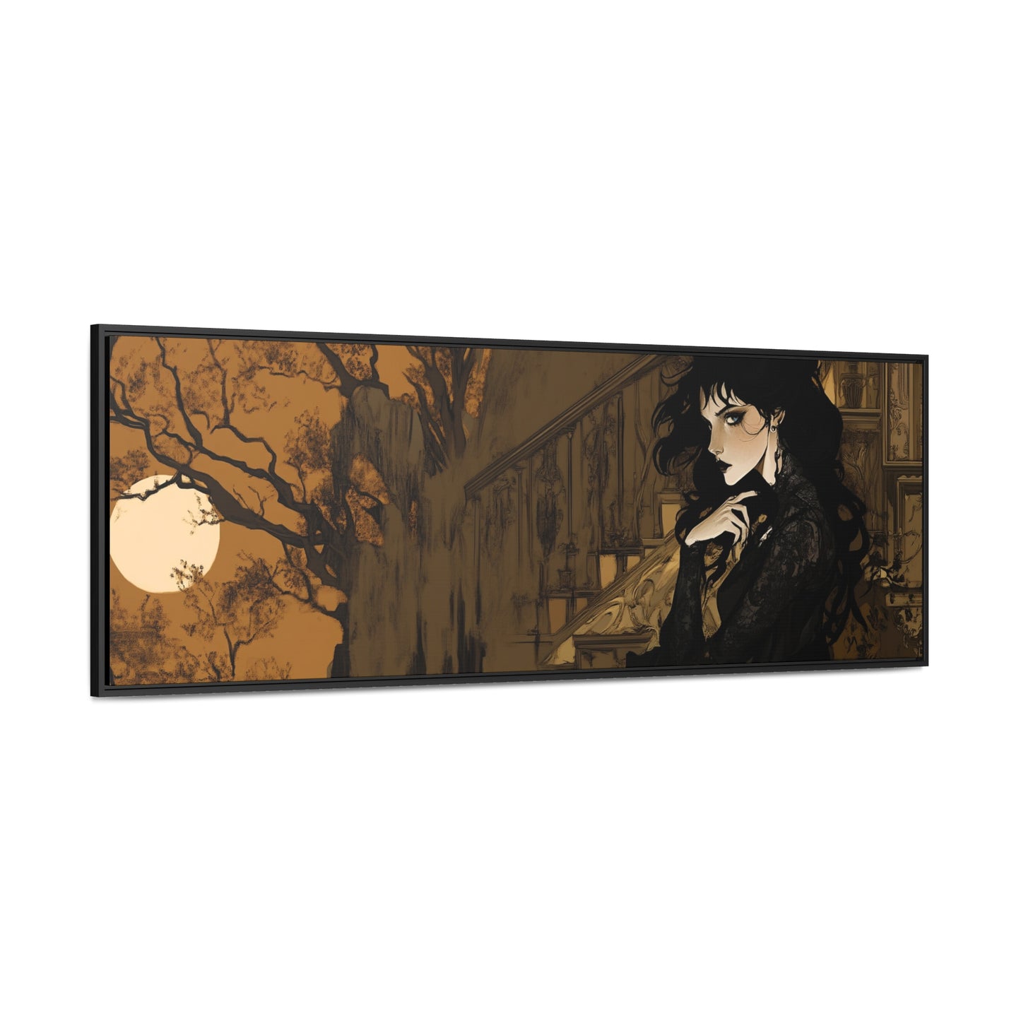 Abigail Larson Inspiration – "Moonlit Whispers" | Gothic Wide Canvas Art