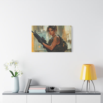 Elite Tactical Warrior Woman – Girls & Guns Kore Series Military Canvas Art