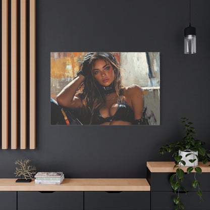 "Rebel Vanguard" – Girls & Guns Kore Series Bold Femme Fatale Canvas Art