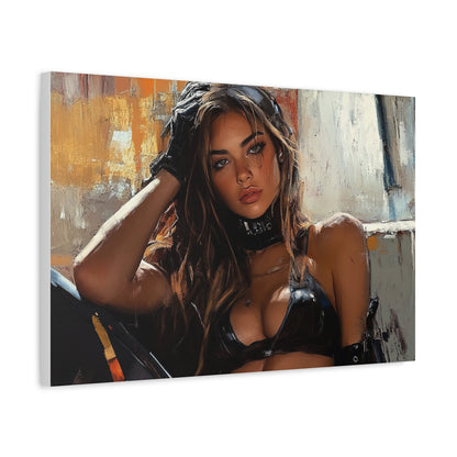 "Rebel Vanguard" – Girls & Guns Kore Series Bold Femme Fatale Canvas Art