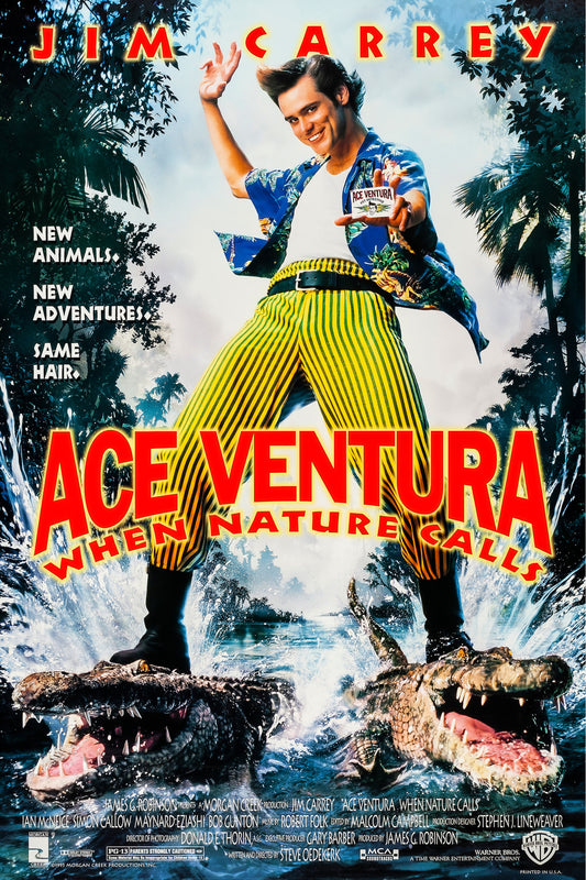 Ace Ventura: When Nature Calls Poster Warner Bros Morgan Creek 1995 Jim Carrey