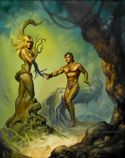Boris Vallejo - Daphne And Apollo Poster - Mythological Transformation Fantasy Art (1989)