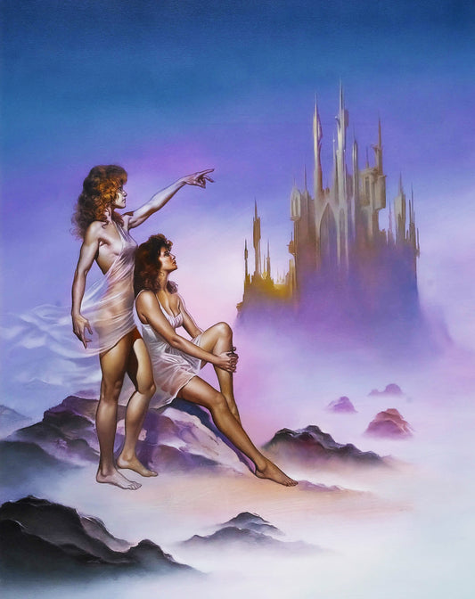 Boris Vallejo - Virgo - Fantasy Zodiac Poster - 1988 Ethereal Misty Castle Reproduction - Boris Vallejo