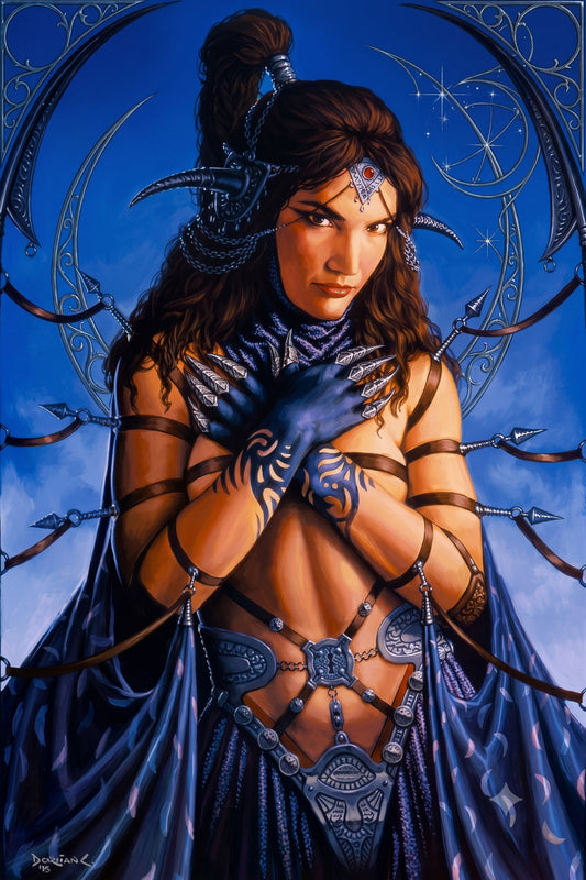 Danger Dorian Cleavenger Poster, Dark Fantasy Gothic Sorceress Art Print