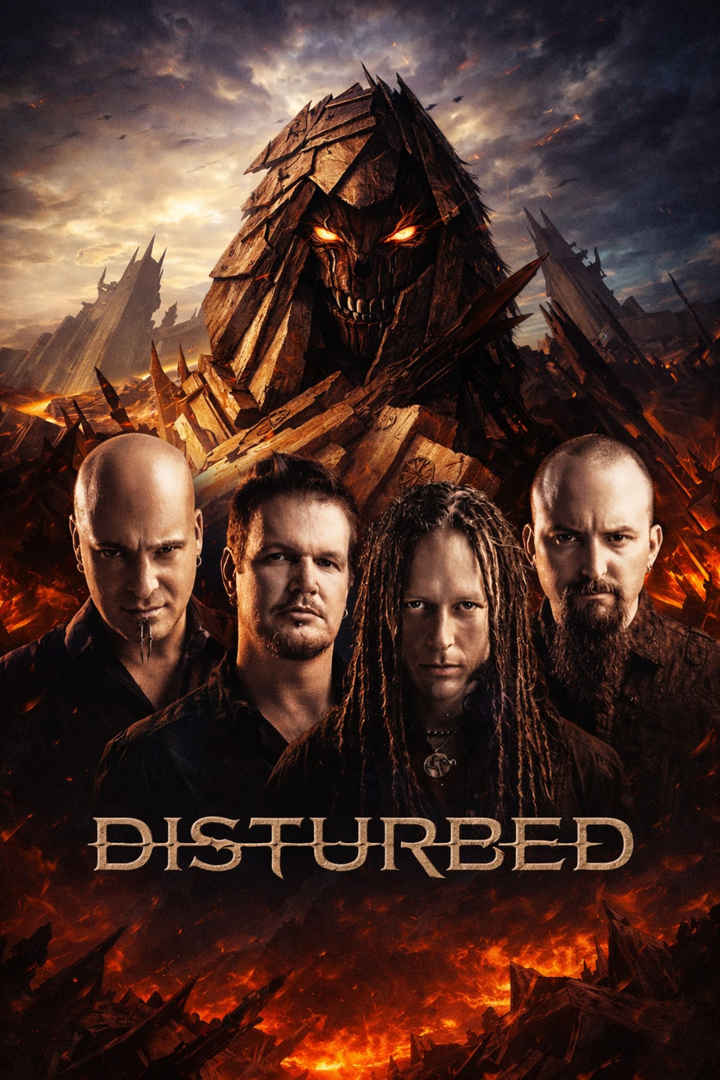 Disturbed - Immortalized Band Poster, Heavy Metal Rock Music Wall Art