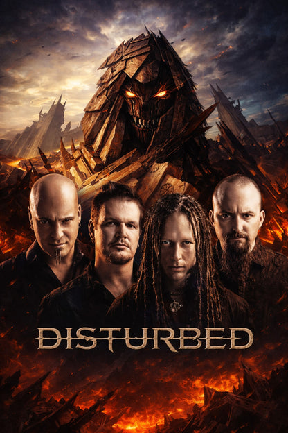 Disturbed - Immortalized Band Poster, Heavy Metal Rock Music Wall Art