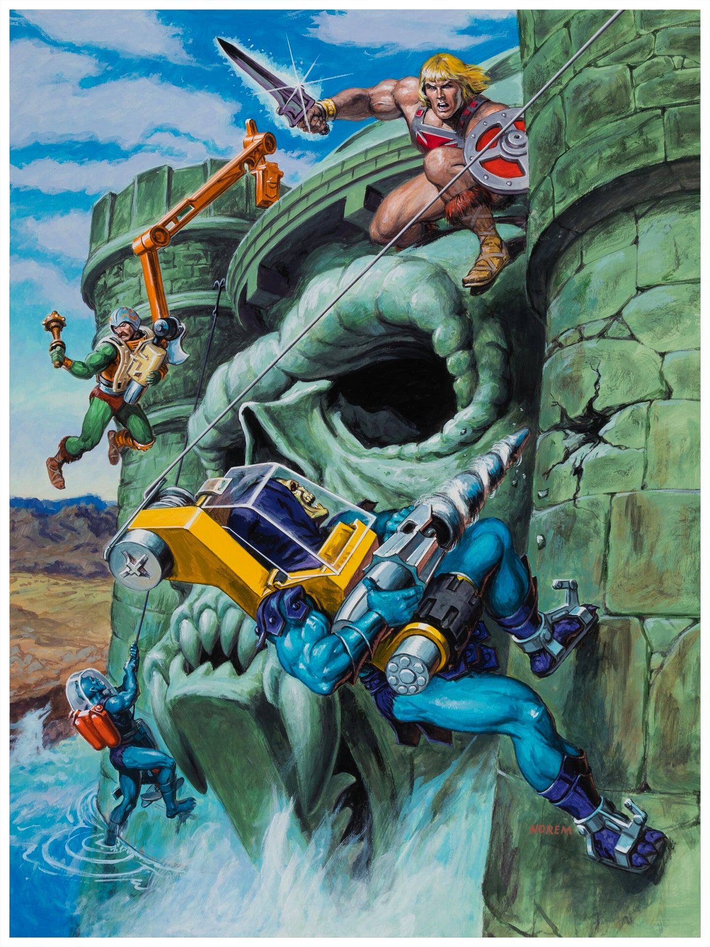 EARL NOREM POSTER - GREYSKULL DEFENSE - MASTERS OF THE UNIVERSE WALL ART