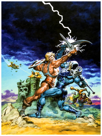 EARL NOREM POSTER - HE-MAN BRAWL - SKELETOR BATTLE AT CASTLE GRAYSKULL ART