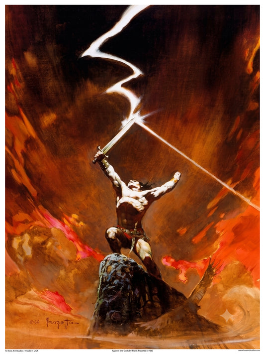 Against the Gods - Fantasy Art Print by Frank Frazetta (1966)