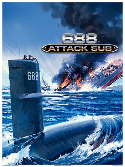 688 Attack Sub - Submarine Warfare Scene by Galloway (1989)