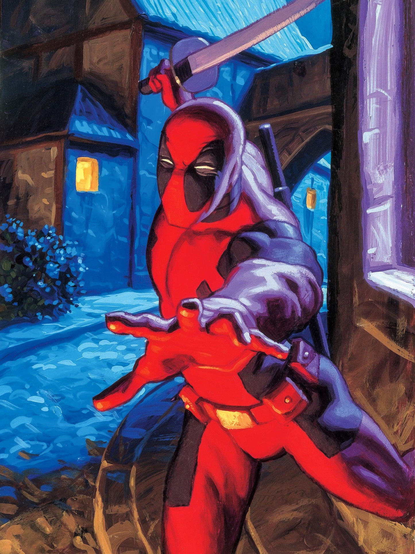 Greg & Tim Hildebrandt - Deadpool Poster - Marvel Comics Antihero - Dynamic Urban Illustration