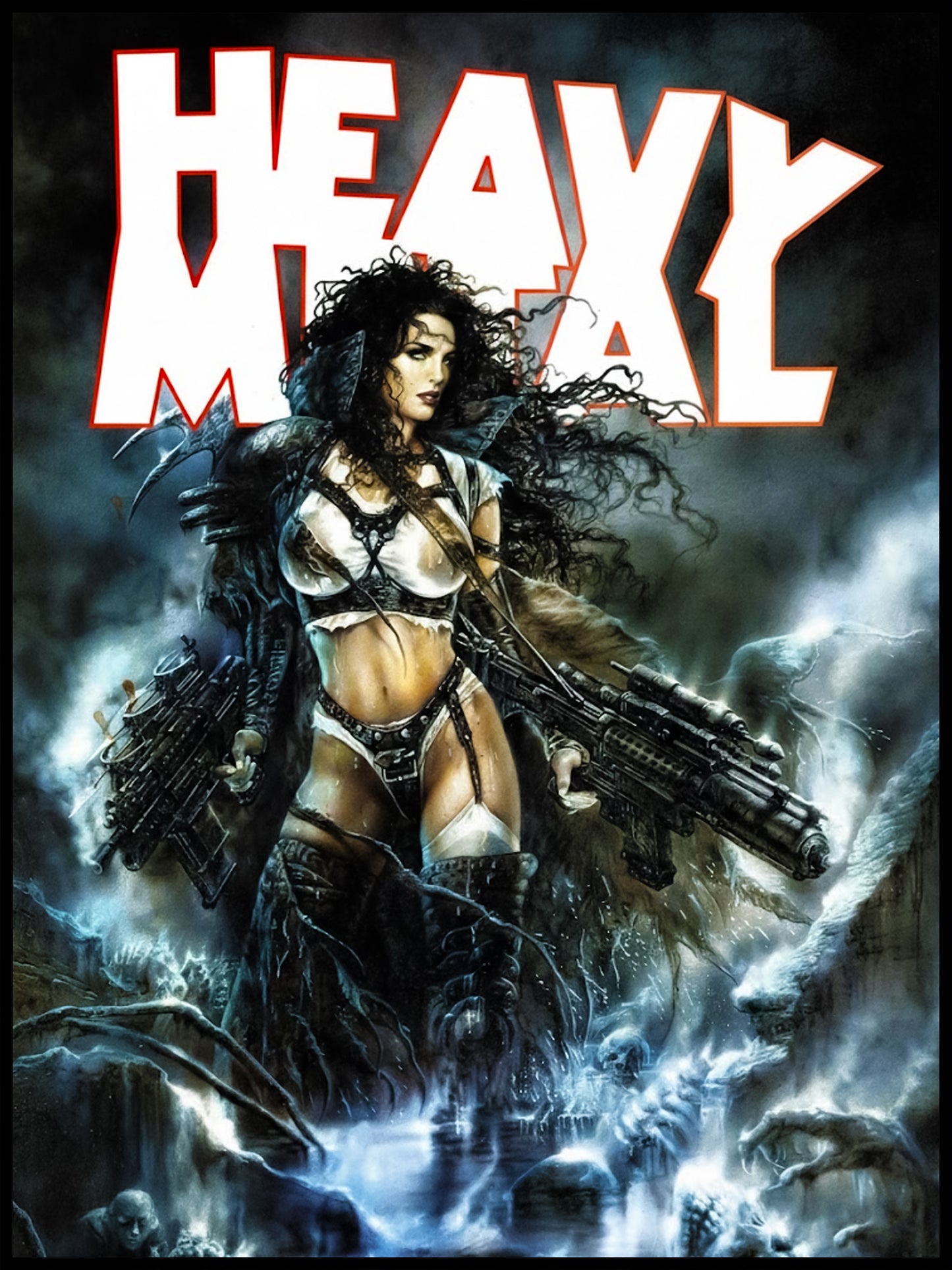 Heavy Metal Magazine Cover Poser by Luis Royo - Black Cape