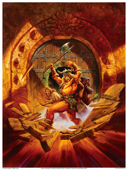Advanced Dungeons & Dragons 2nd Edition Player's Handbook - Core Rulebook Cover by Jeff Easley (1995)