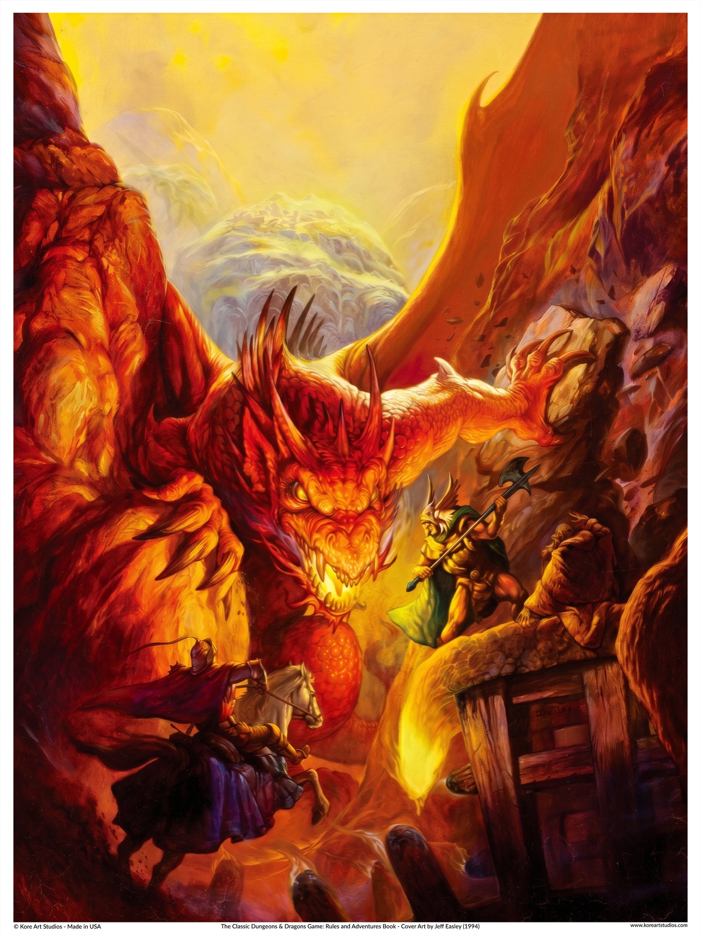 The Classic Dungeons & Dragons Game - Rules & Adventures Cover Art by Jeff Easley (1994)