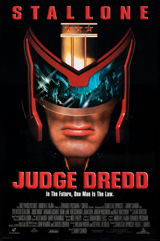 Judge Dredd Poster Sci-Fi Action Dystopian Hollywood Pictures 1995 Sylvester Stallone