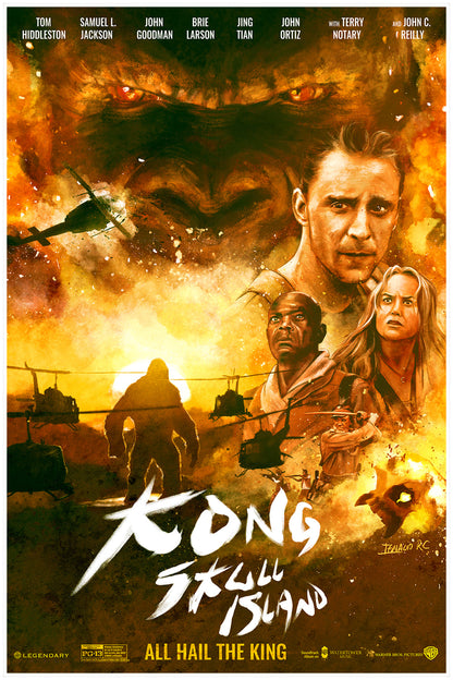 Kong Skull Island Movie Poster - Action Movie Poster - Movies Wall Art Print