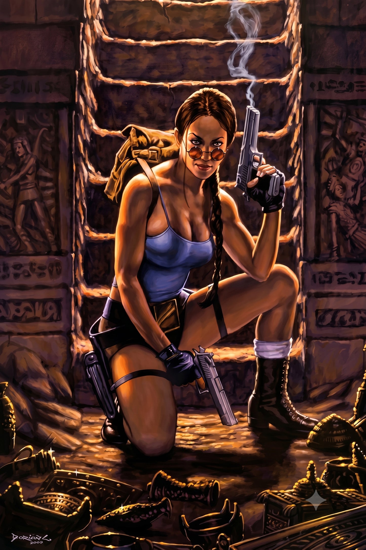 Lara Croft Tomb Raider Poster by Dorian Cleavenger, Adventure Fantasy Art Print
