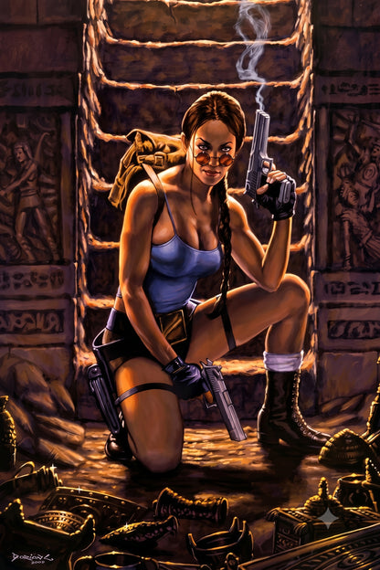 Lara Croft Tomb Raider Poster by Dorian Cleavenger, Adventure Fantasy Art Print