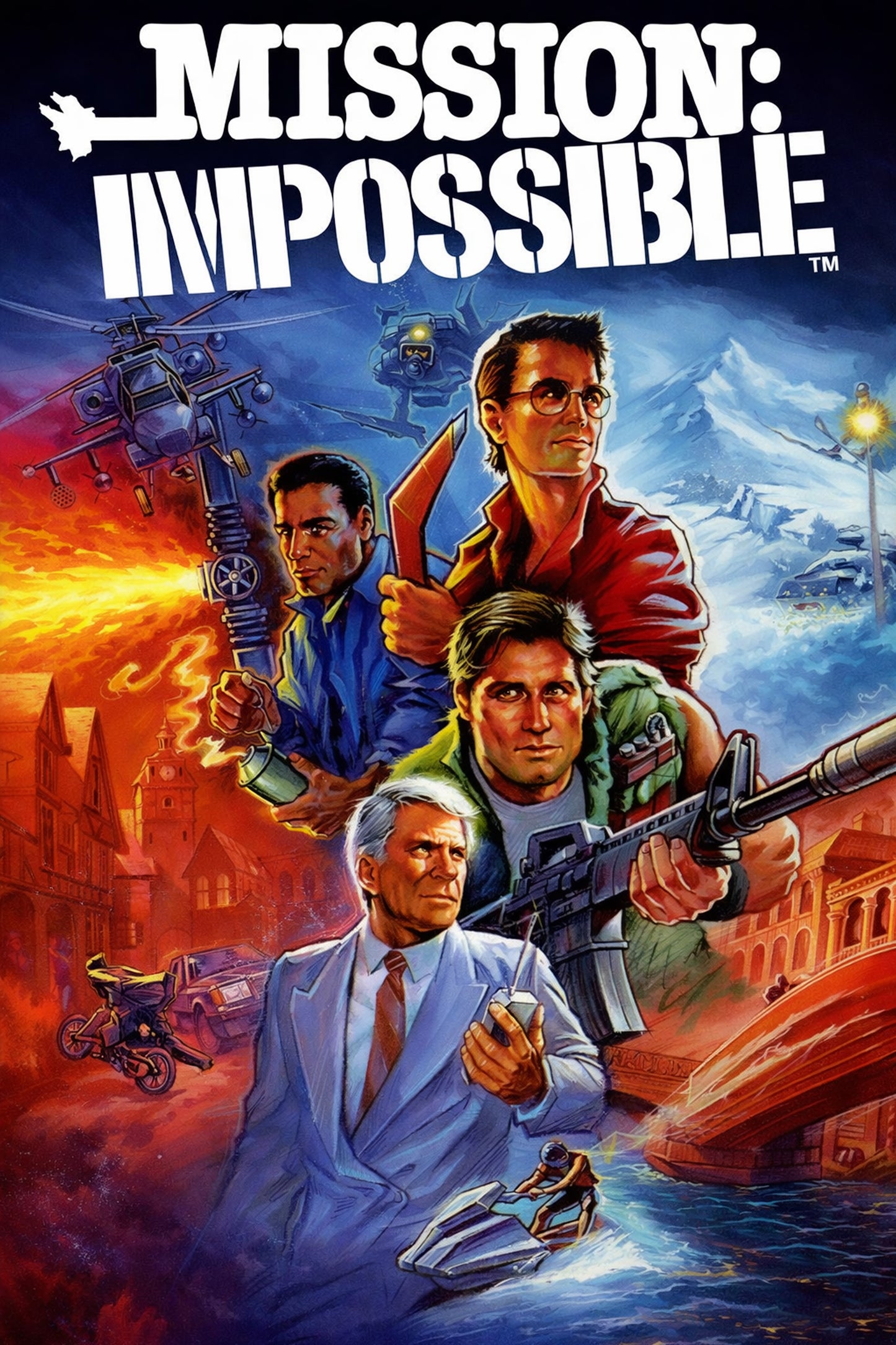 Mission: Impossible NES Poster, Retro Spy Action Video Game Wall Art
