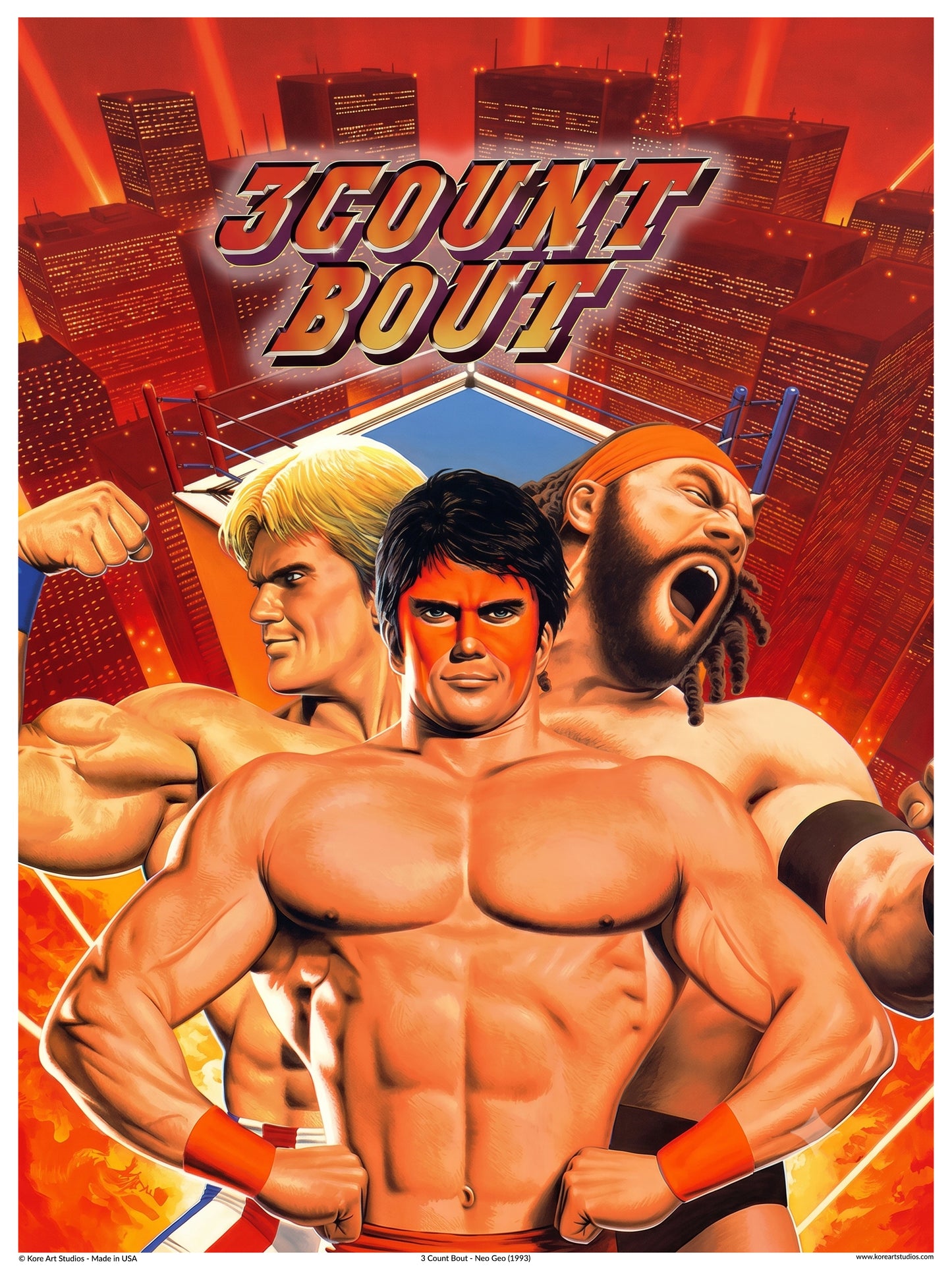 3 Count Bout - Professional Wrestling Scene by SNK Art Team (1993)