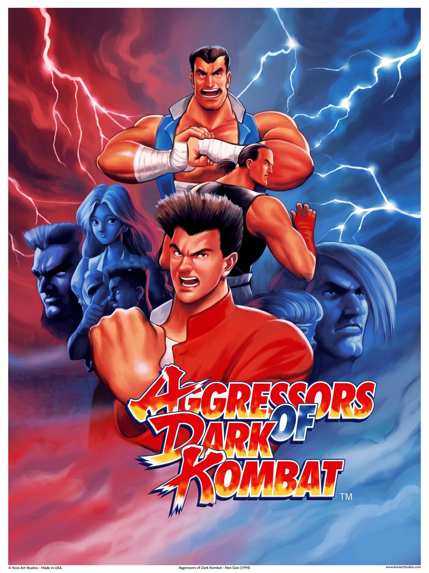 Aggressors of Dark Kombat - Fighting Game Character Montage by SNK Art Team (1994)